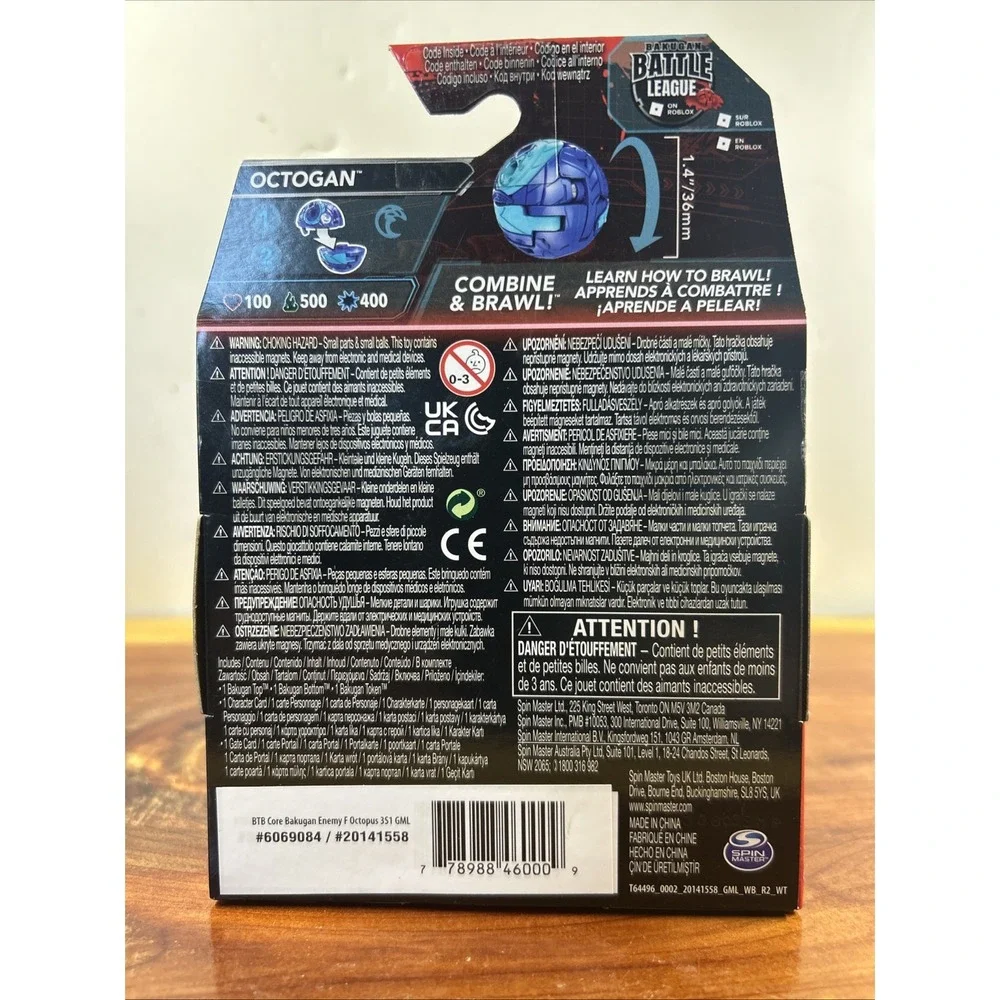 Bakugan Titanium Octogan Blue Gen 3 Age 6+‎ New
